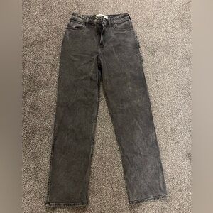 Hollister Ultra High Rise Dad Jeans Washed Black